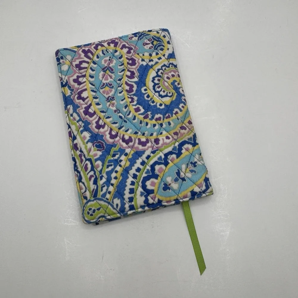 Vera Bradley Capri Blue Paperback Book / Bible Cover - Retired Pattern - HTF